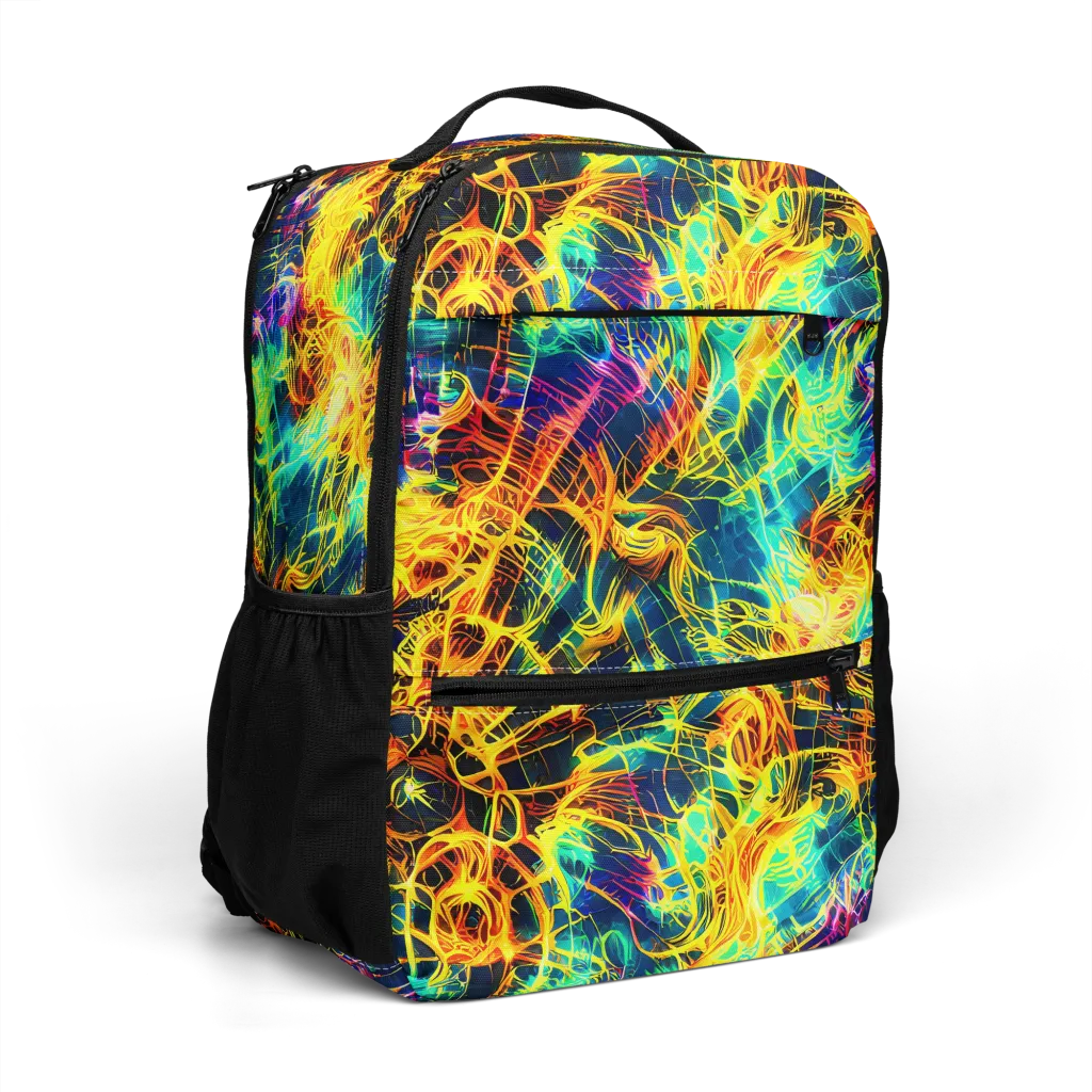 Kapp's Kaleidoscope on Utility Backpack — Right Front