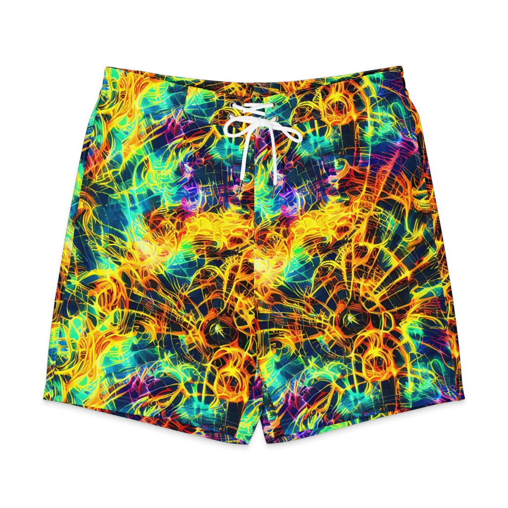 Kapp's Kaleidoscope on Men's Board Shorts — Front