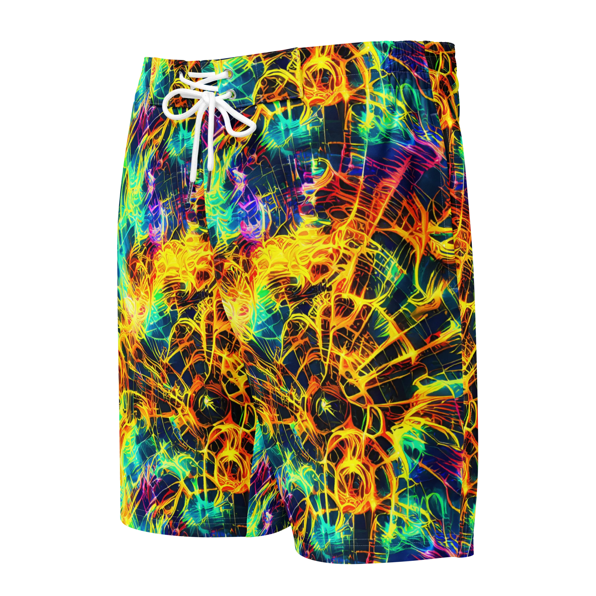 Kapp's Kaleidoscope on Men's Board Shorts — Front