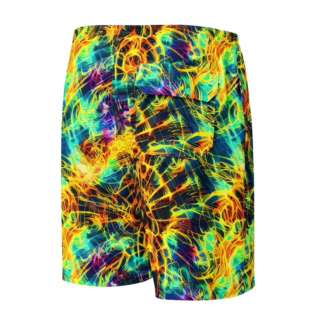 Kapp's Kaleidoscope on Men's Board Shorts — Back