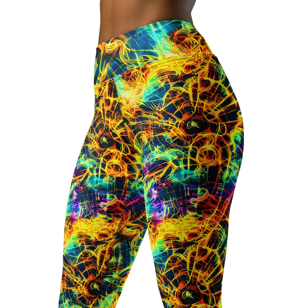 Kapp's Kaleidoscope on Yoga Leggings — Left Front