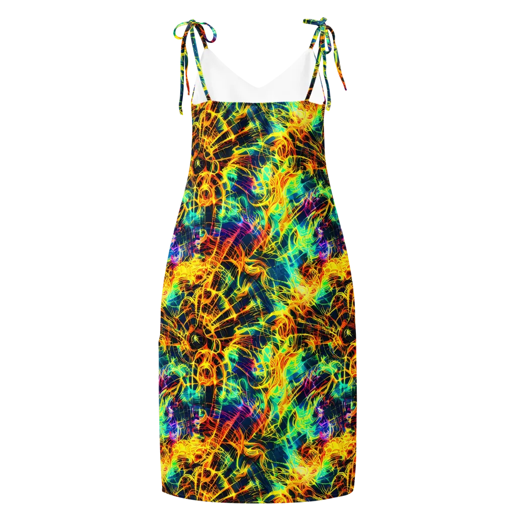 Kapp's Kaleidoscope on Slip Dress — Back