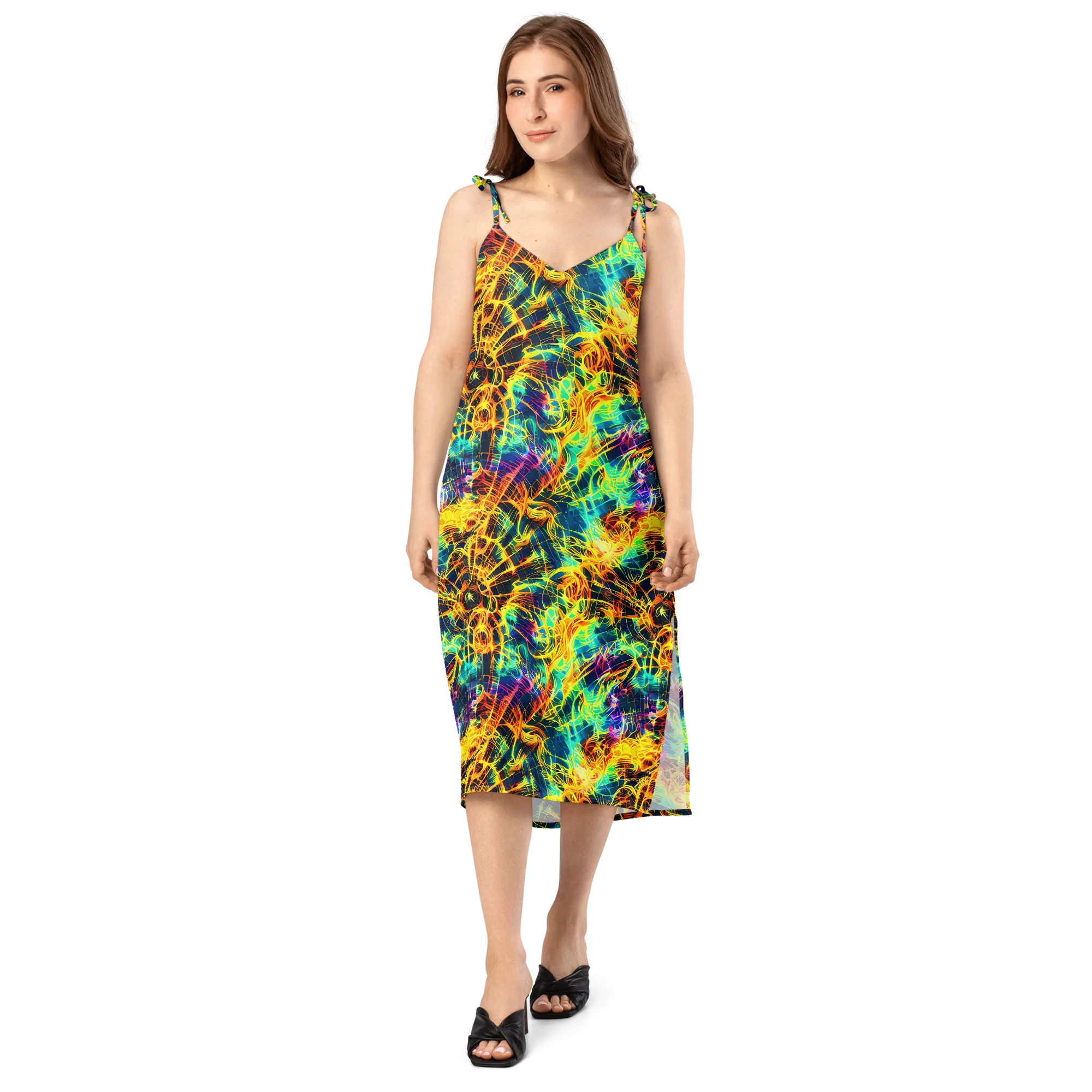 Kapp's Kaleidoscope on Slip Dress — Front