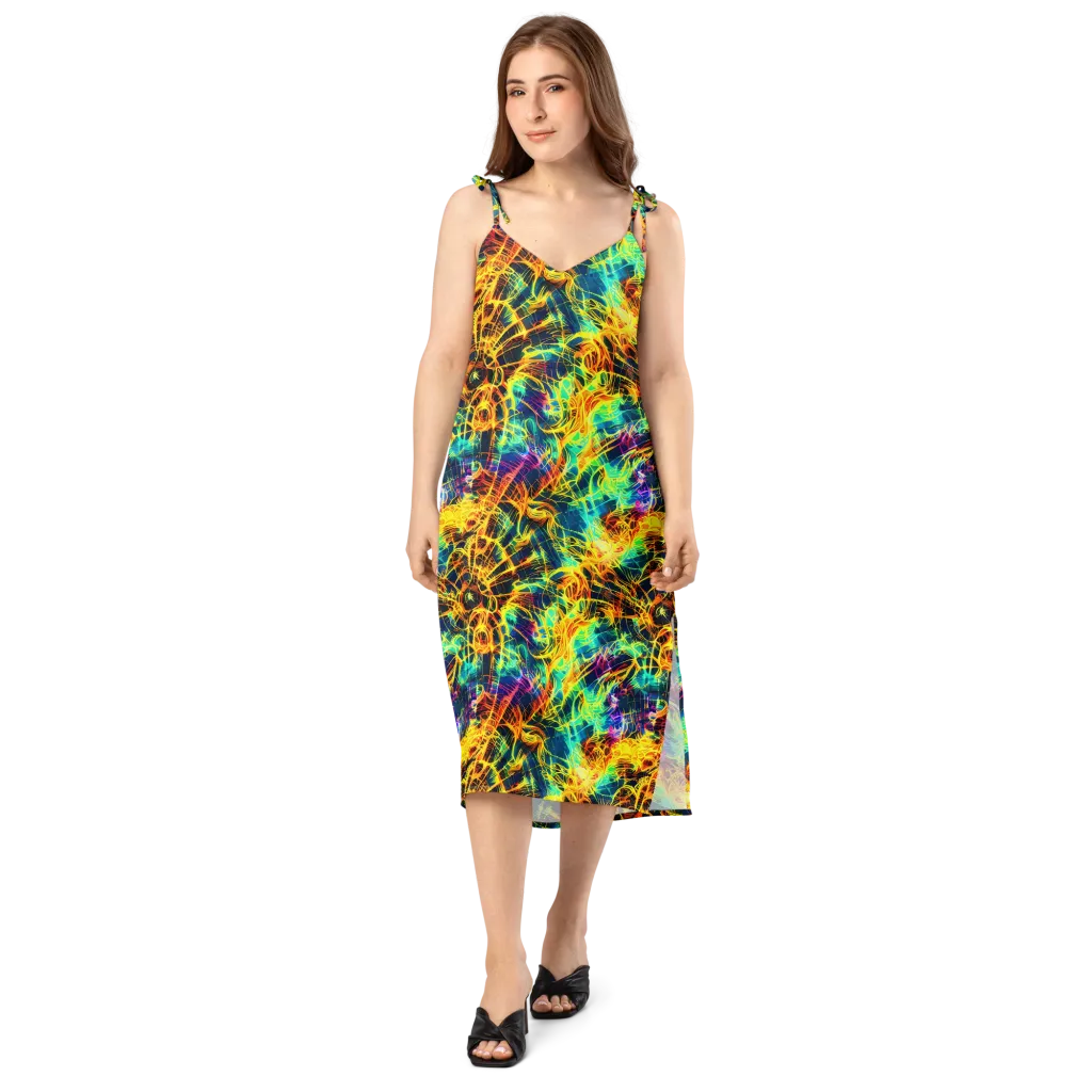 Kapp's Kaleidoscope on Slip Dress — Front