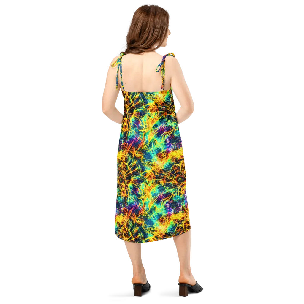 Kapp's Kaleidoscope on Slip Dress — Back