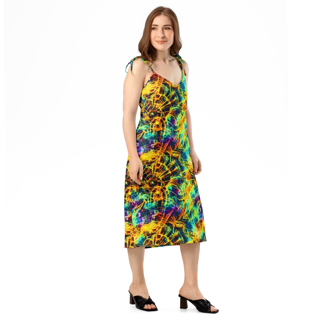 Kapp's Kaleidoscope on Slip Dress — Right Front