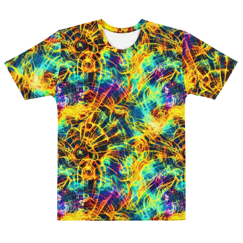 Kapp's Kaleidoscope on Men's Cotton Crew Neck T-Shirt — Front