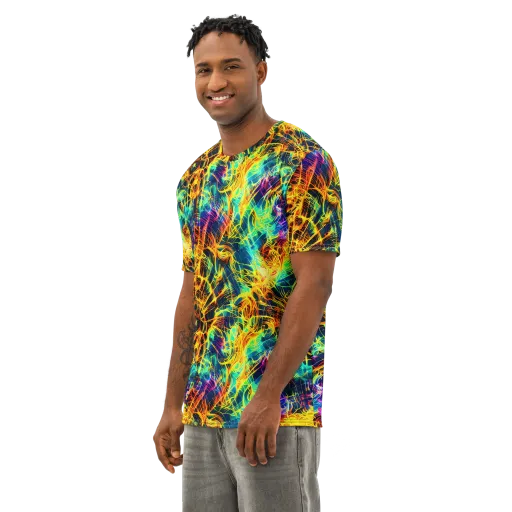 Kapp's Kaleidoscope on a Men's Cotton Crew Neck T-Shirt
