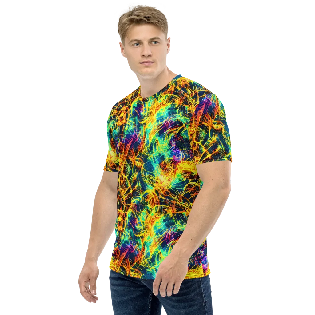 Kapp's Kaleidoscope on Men's Crew Neck T-Shirt — Left