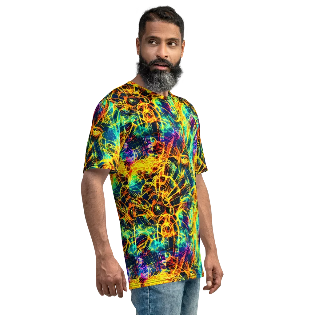 Kapp's Kaleidoscope on Men's Crew Neck T-Shirt — Right