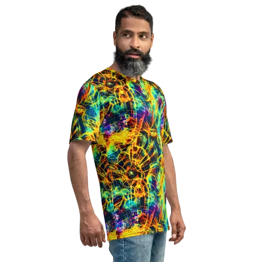 Kapp's Kaleidoscope on a Men's Crew Neck T-Shirt