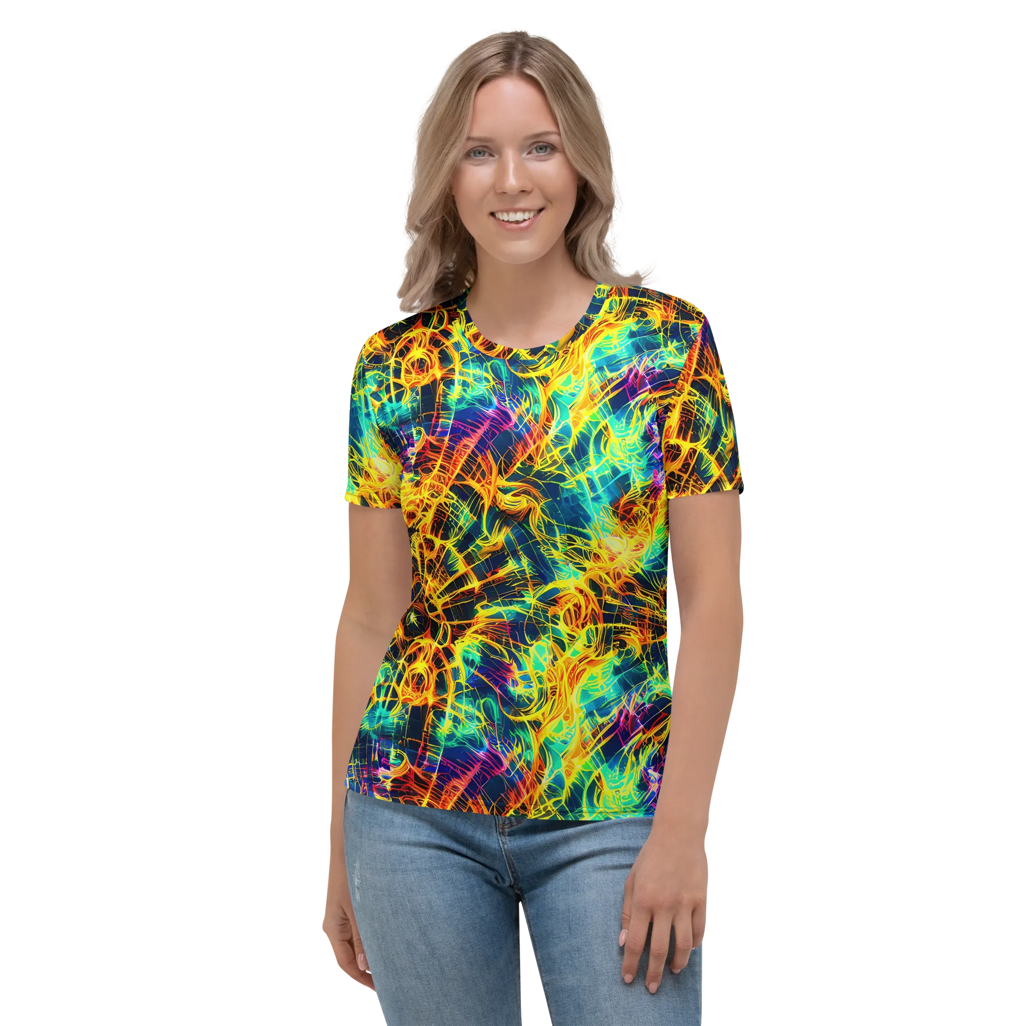 Kapp's Kaleidoscope on Women's Crew Neck T-Shirt — Front