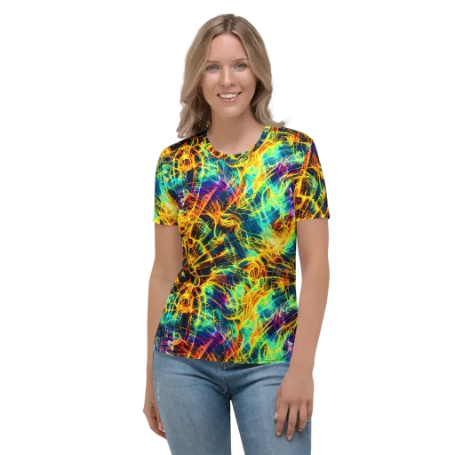 Kapp's Kaleidoscope on a Women's Crew Neck T-Shirt