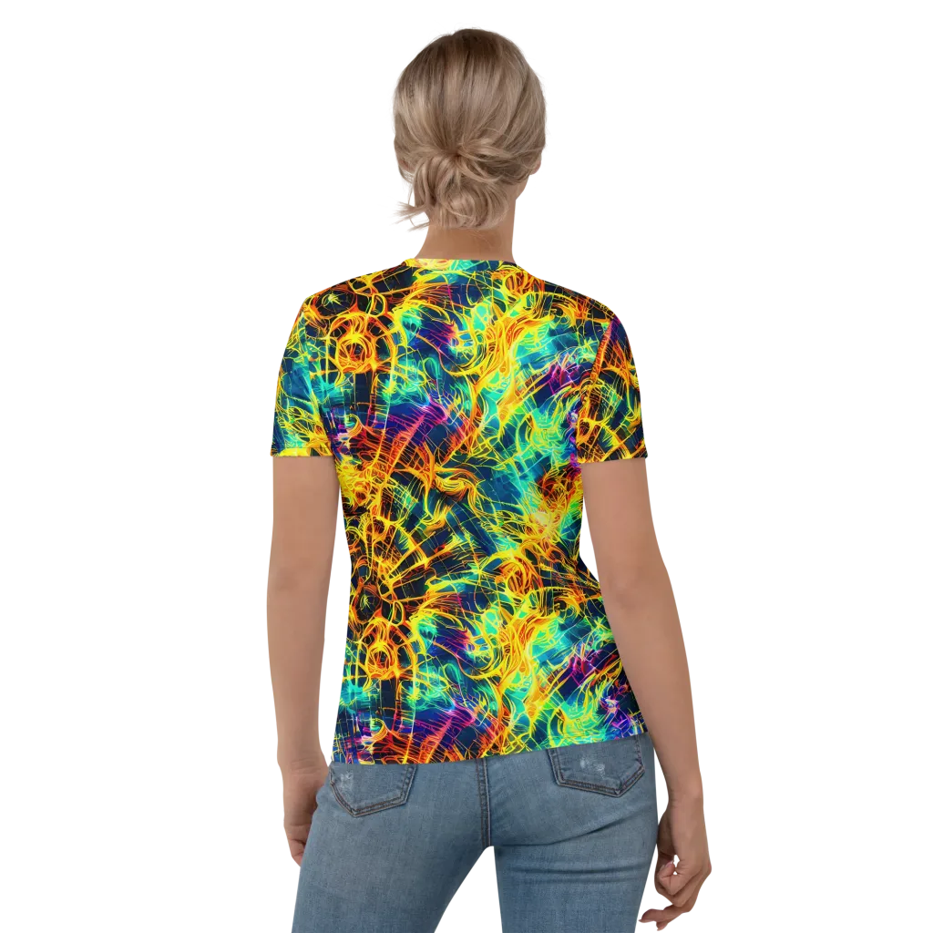 Kapp's Kaleidoscope on Women's Crew Neck T-Shirt — Back