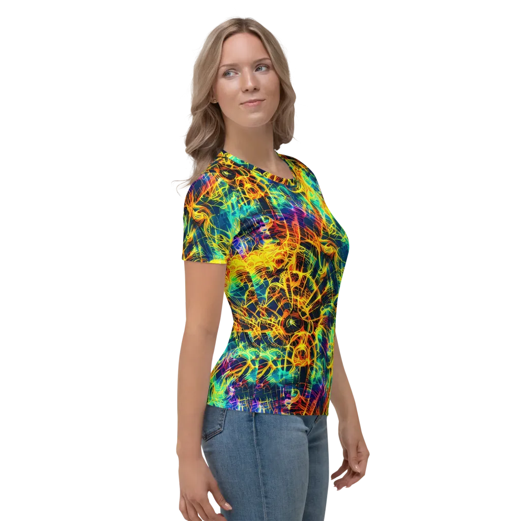 Kapp's Kaleidoscope on Women's Crew Neck T-Shirt — Right