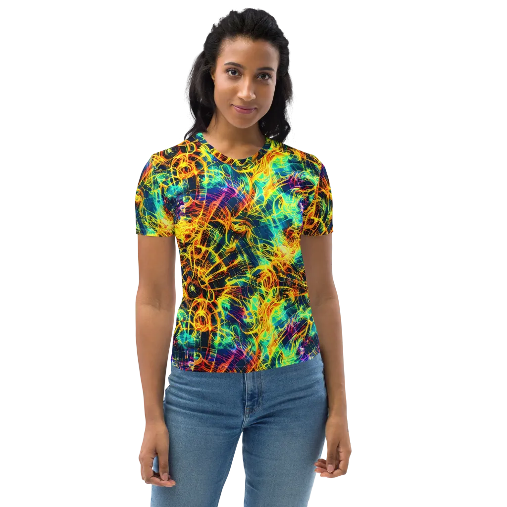 Kapp's Kaleidoscope on Women's Crew Neck T-Shirt — Front