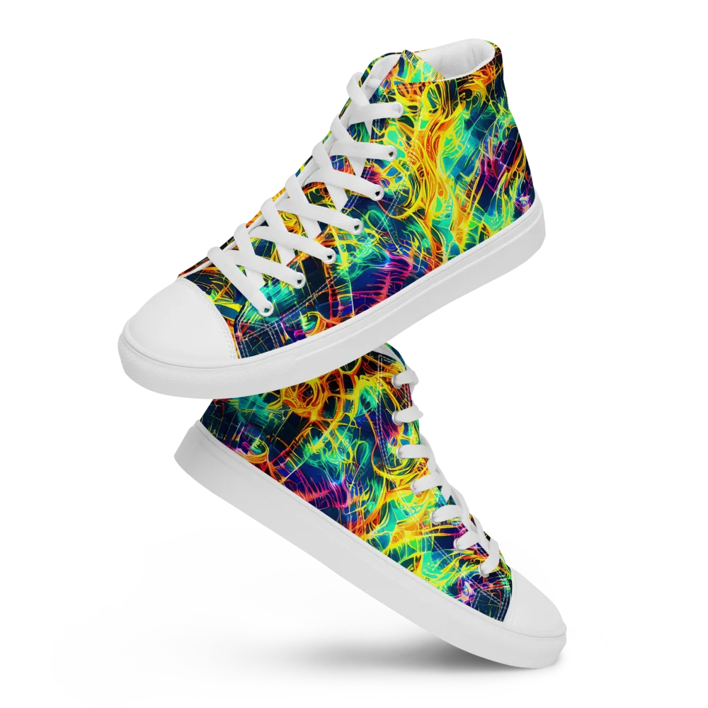 Kapp's Kaleidoscope on Women's High Top Canvas Shoes — Front