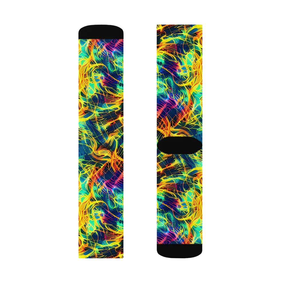Kapp's Kaleidoscope on Socks — Left Sock