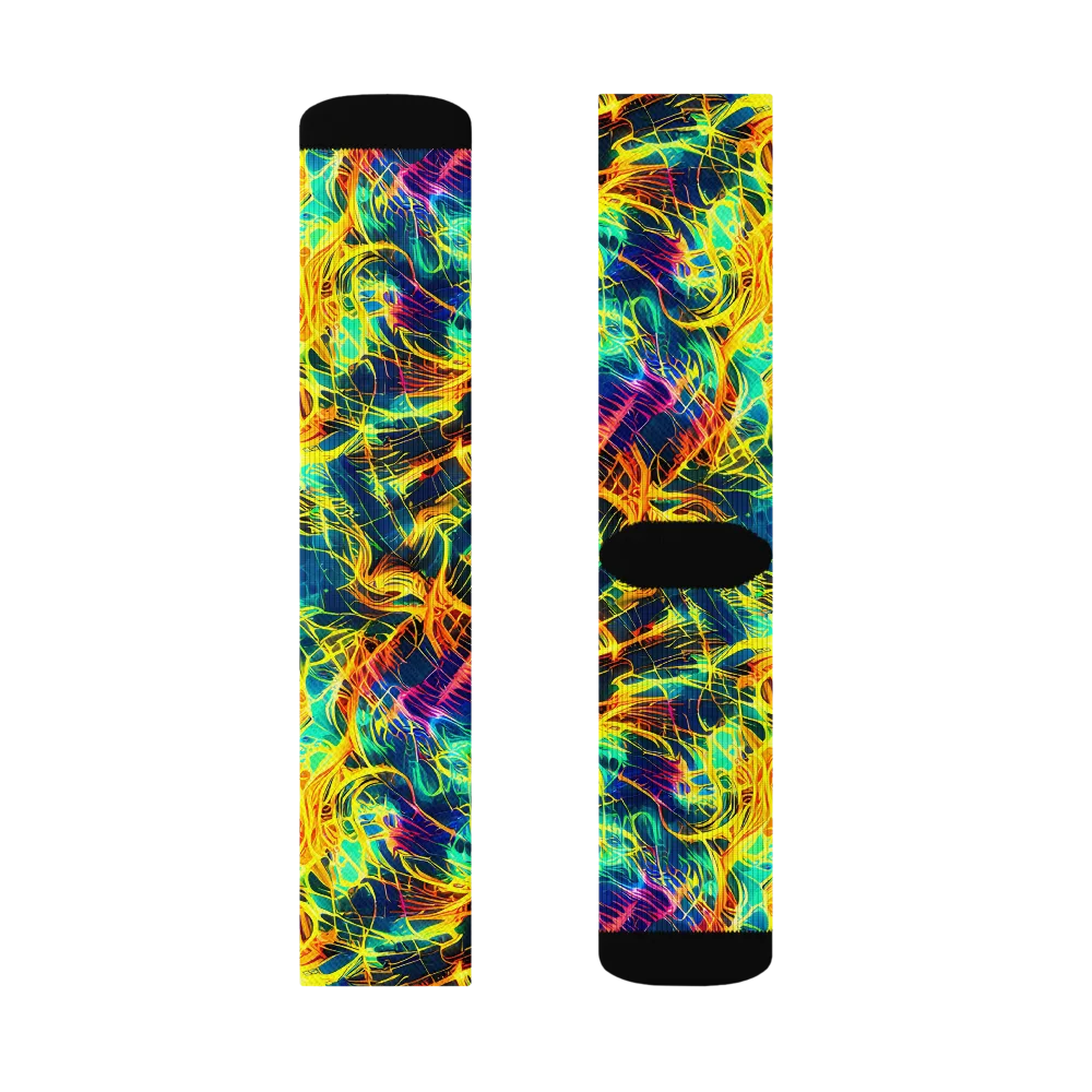 Kapp's Kaleidoscope on Socks — Right Sock