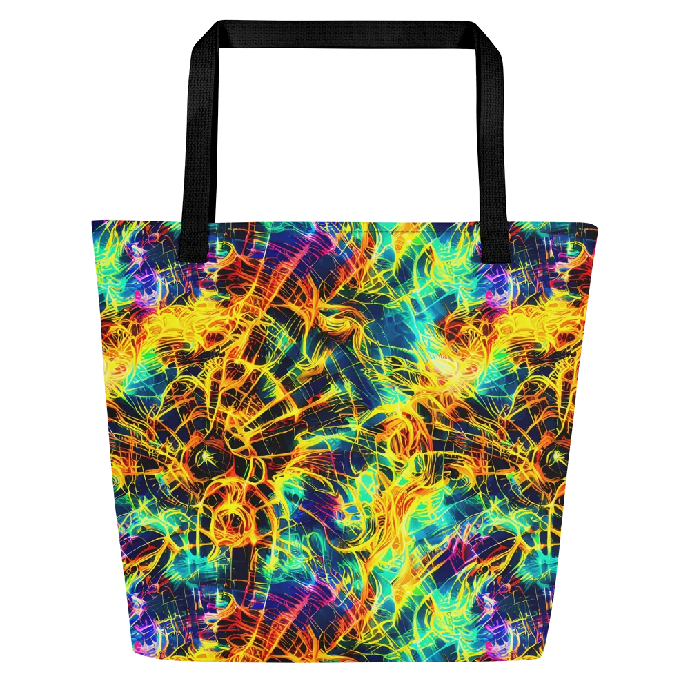 Kapp's Kaleidoscope on Large Tote Bag W/ Pocket — Front