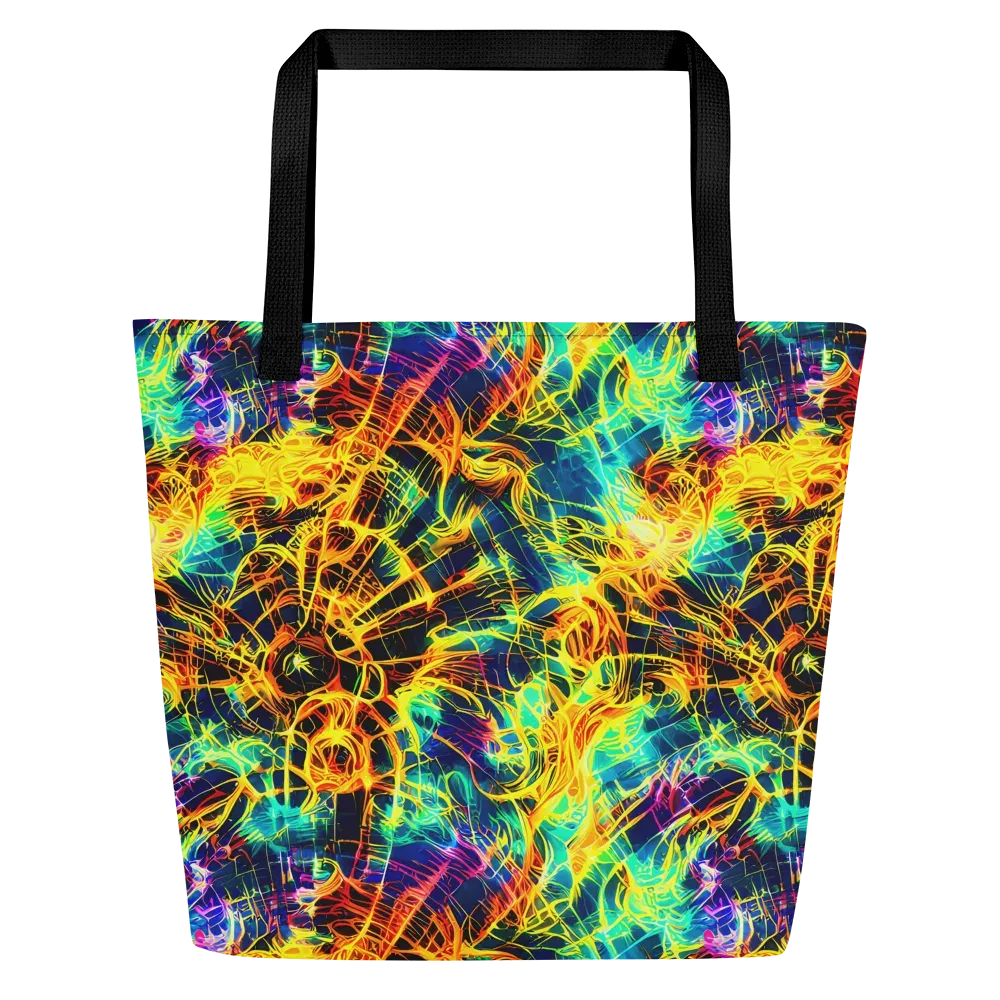 Kapp's Kaleidoscope on Large Tote Bag W/ Pocket — Front