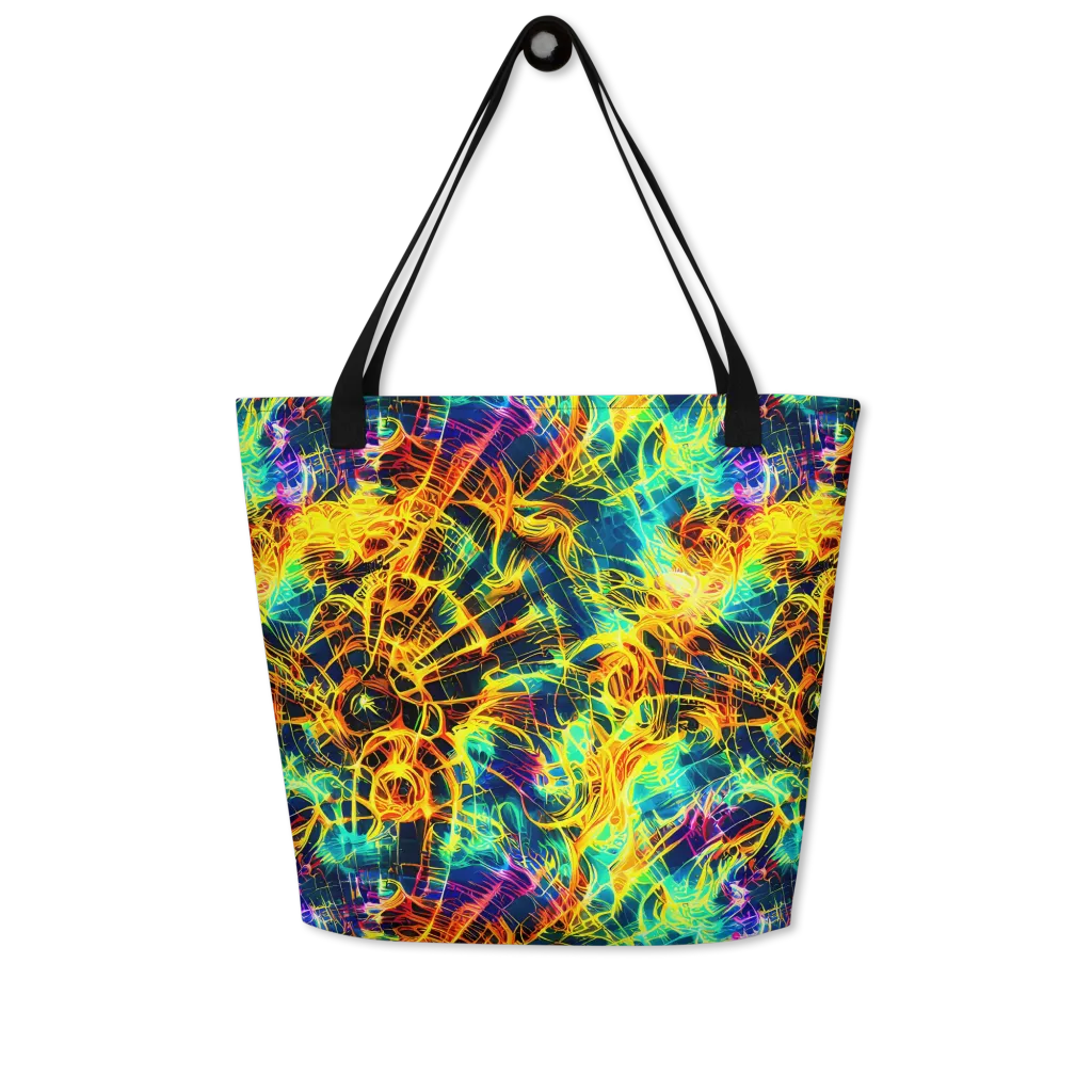 Kapp's Kaleidoscope on Large Tote Bag W/ Pocket — Front
