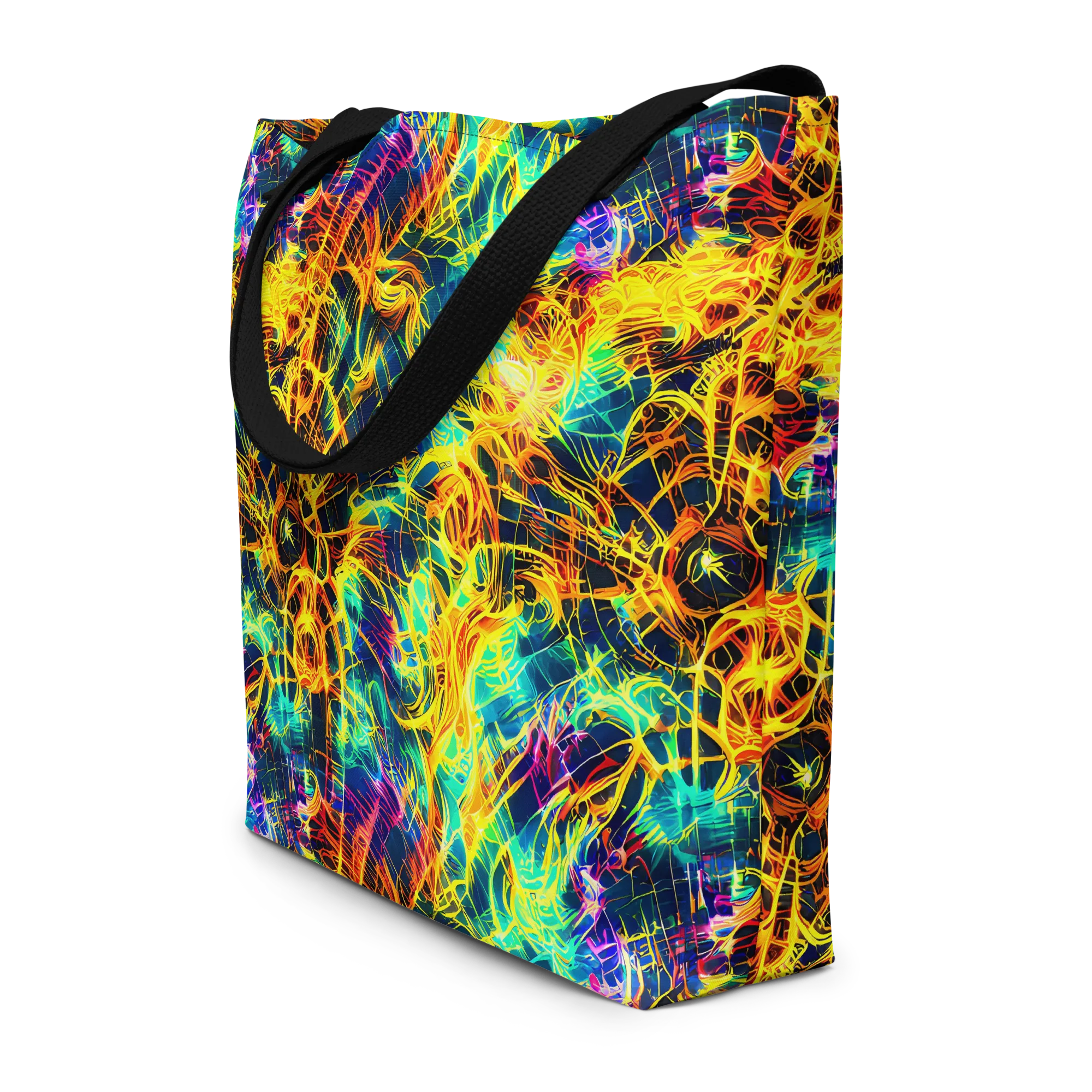 Kapp's Kaleidoscope on Large Tote Bag W/ Pocket — Front