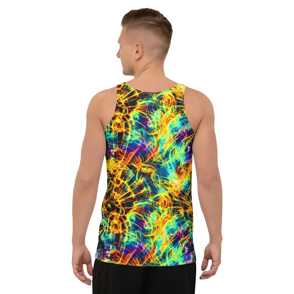 Kapp's Kaleidoscope on Men's Tank Top — Back