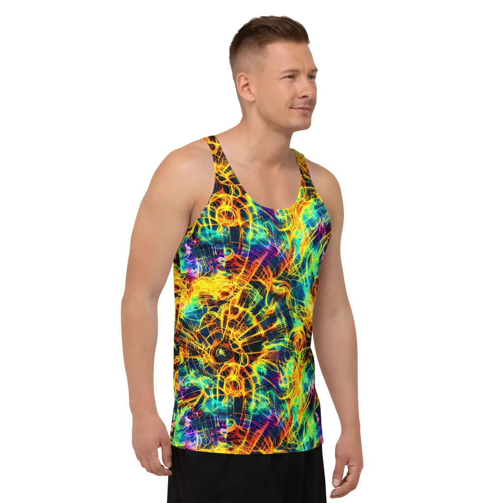 Kapp's Kaleidoscope on Men's Tank Top — Right Front