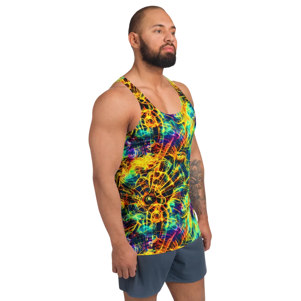 Kapp's Kaleidoscope on Men's Tank Top — Right Front