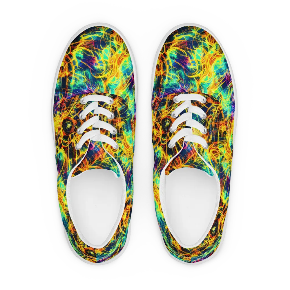Kapp's Kaleidoscope on Men's Lace-Up Canvas Shoes — Front