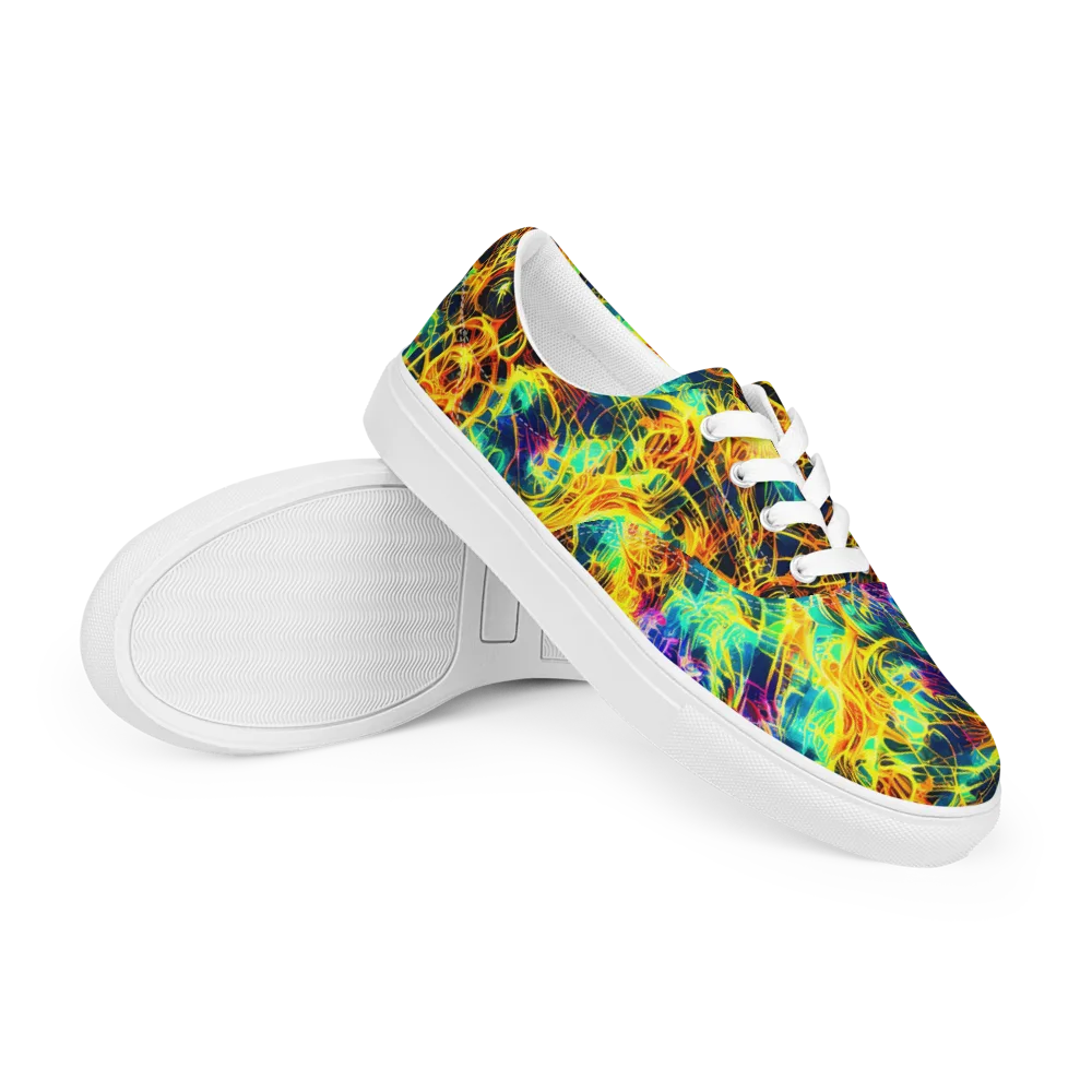 Kapp's Kaleidoscope on Men's Lace-Up Canvas Shoes — Right Front
