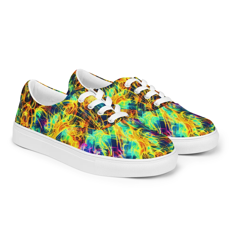 Kapp's Kaleidoscope on Men's Lace-Up Canvas Shoes — Right Front