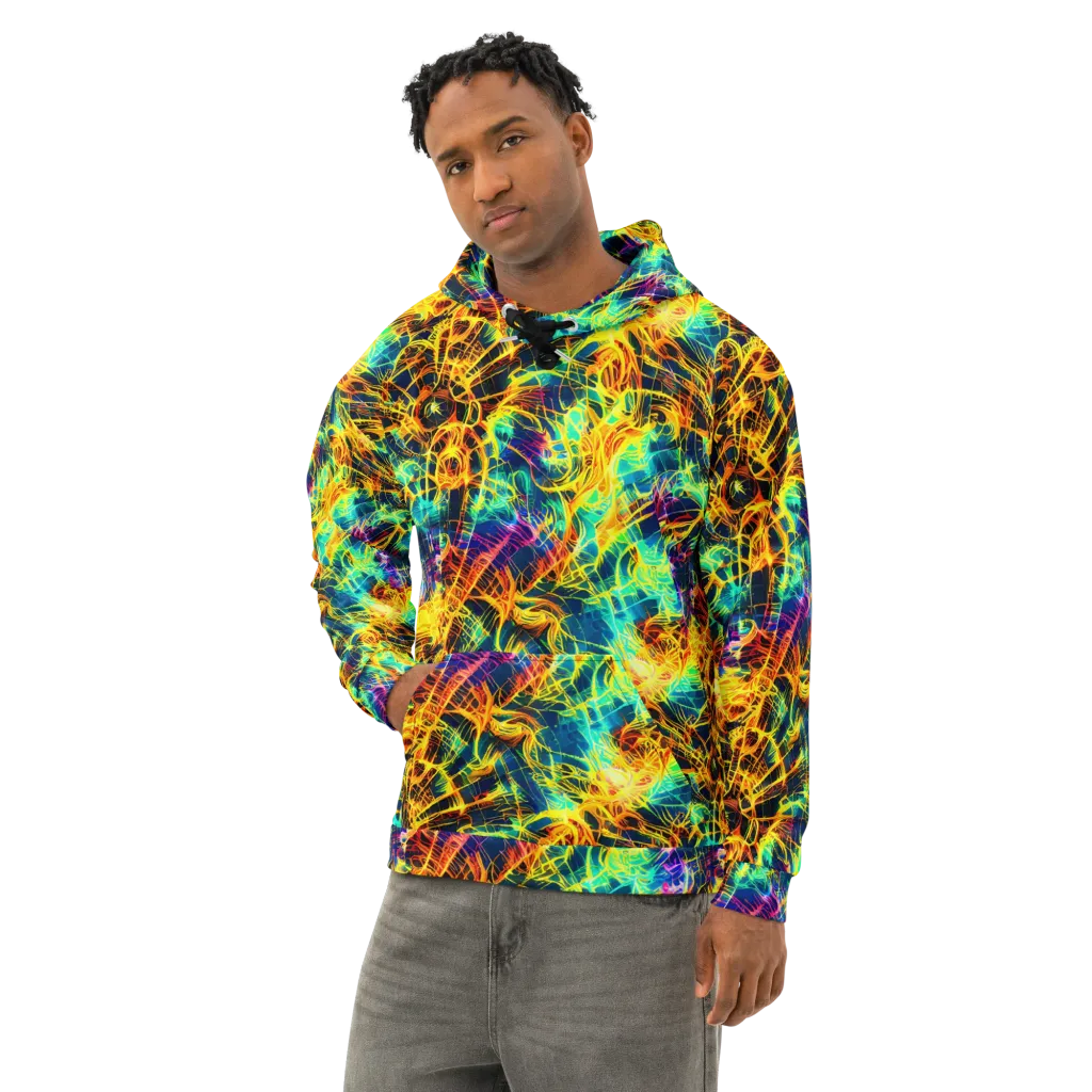 Kapp's Kaleidoscope on Cotton Hoodie — Left Front