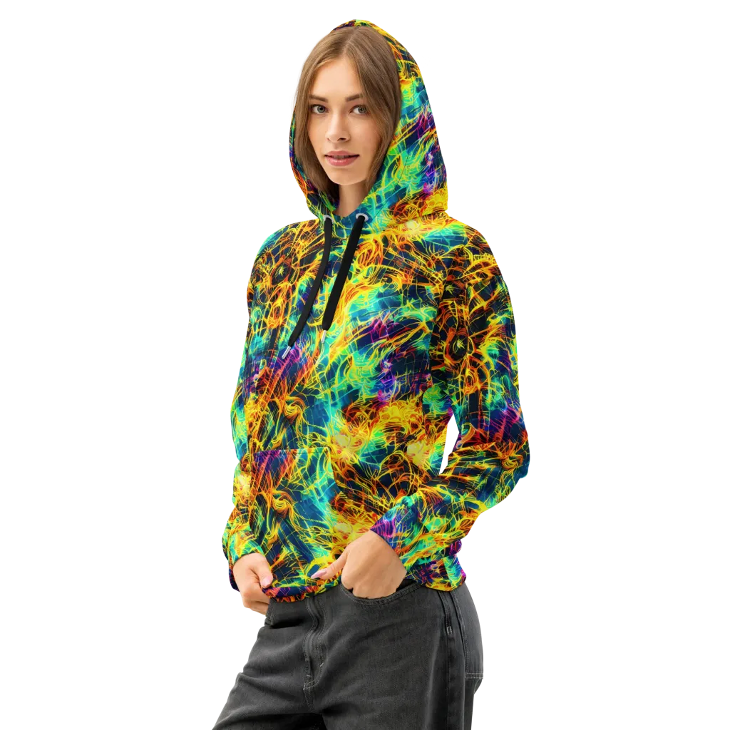 Kapp's Kaleidoscope on Cotton Hoodie — Left Front