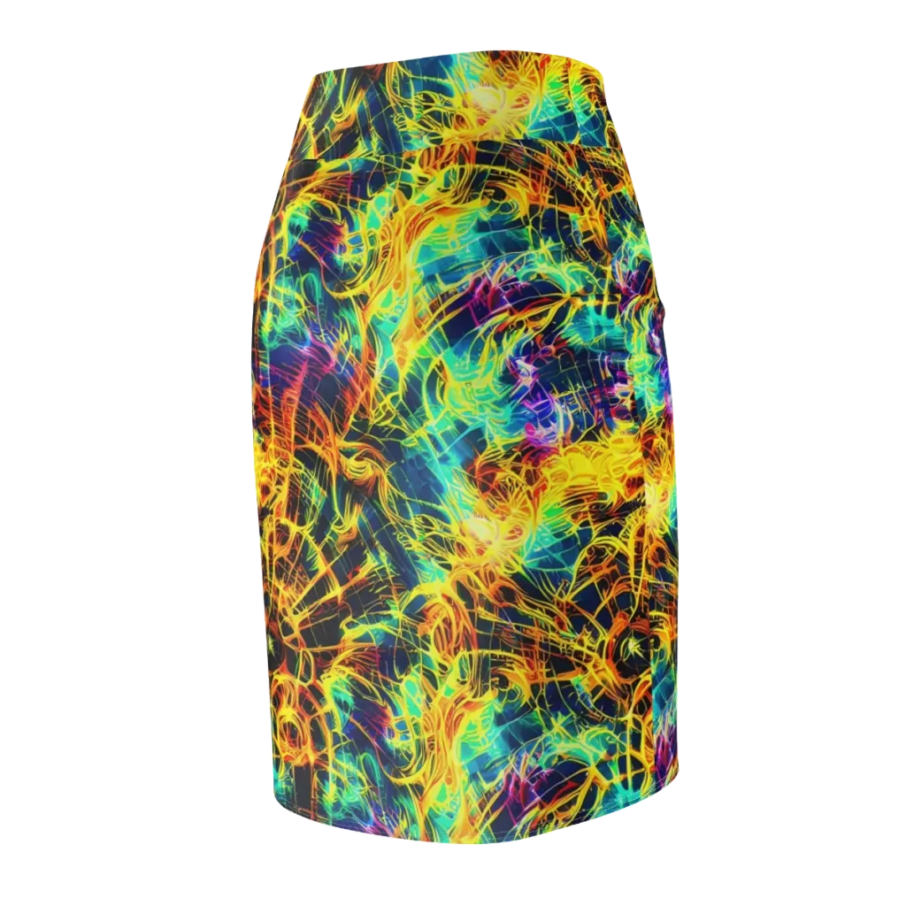 Kapp's Kaleidoscope on Pencil Skirt — Back Side