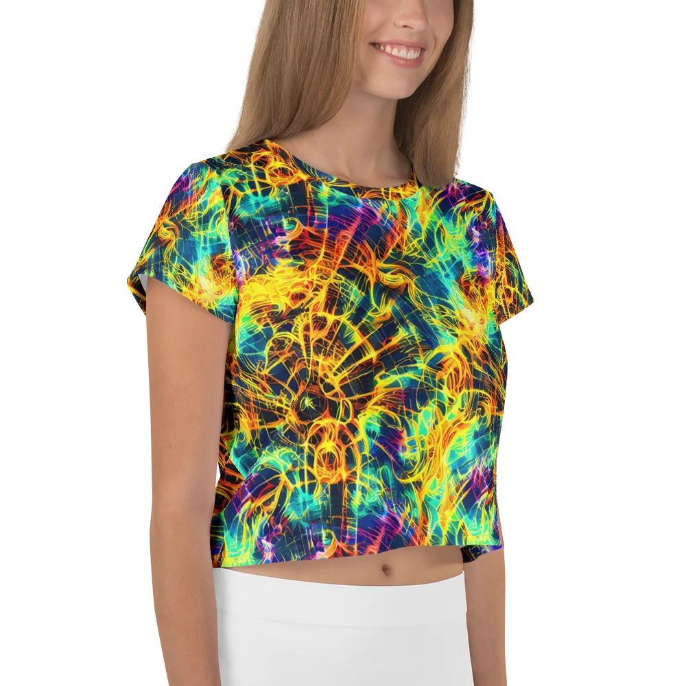 Kapp's Kaleidoscope on Crop Tee — Right