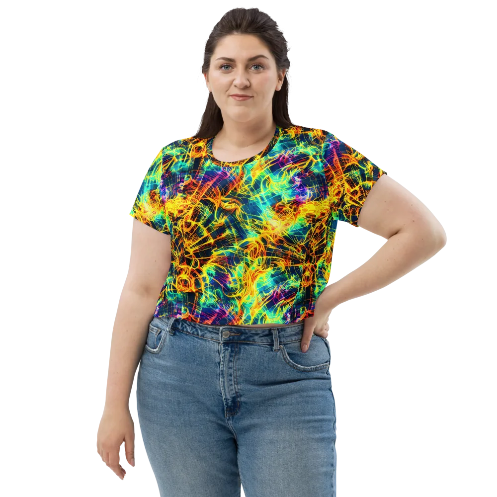 Kapp's Kaleidoscope on Crop Tee — Front
