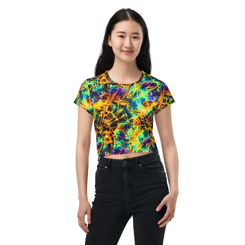 Kapp's Kaleidoscope on Crop Tee — Front