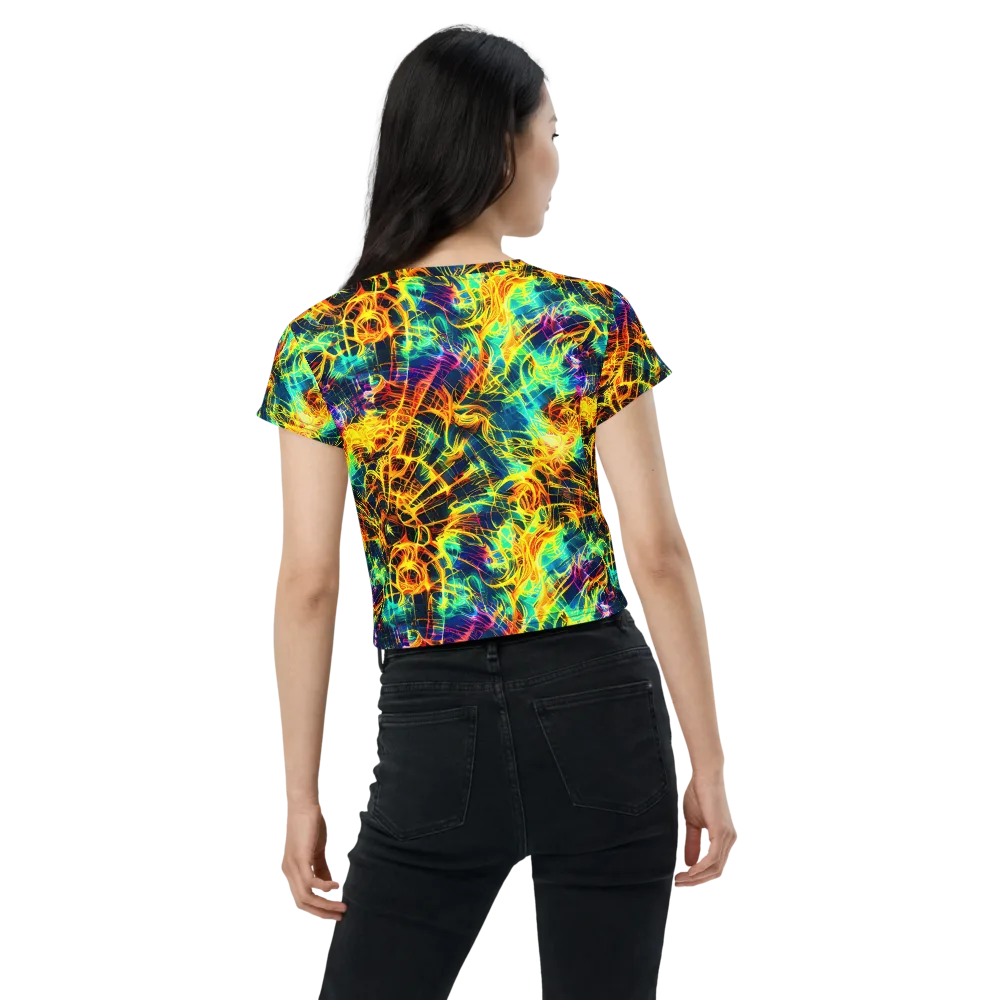 Kapp's Kaleidoscope on Crop Tee — Back