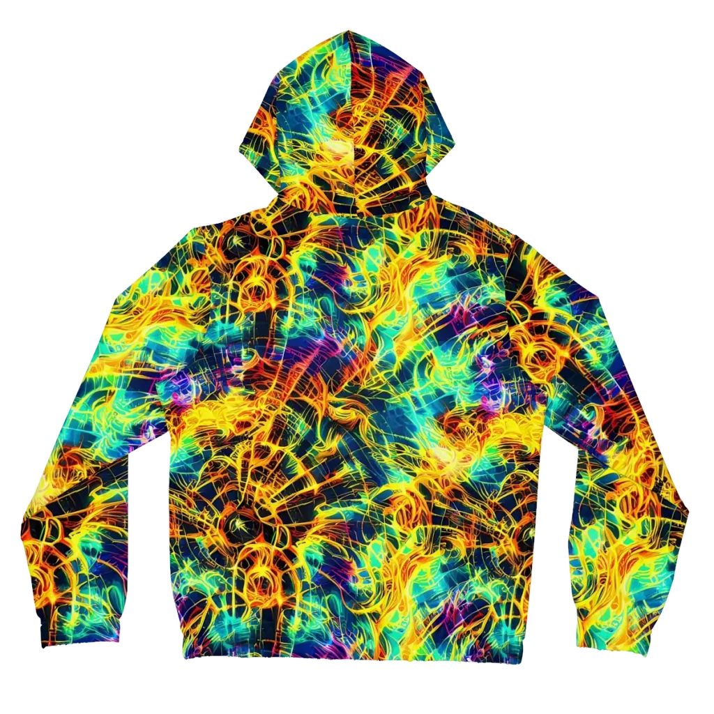 Kapp's Kaleidoscope on Women's Full-Zip Hoodie — Back