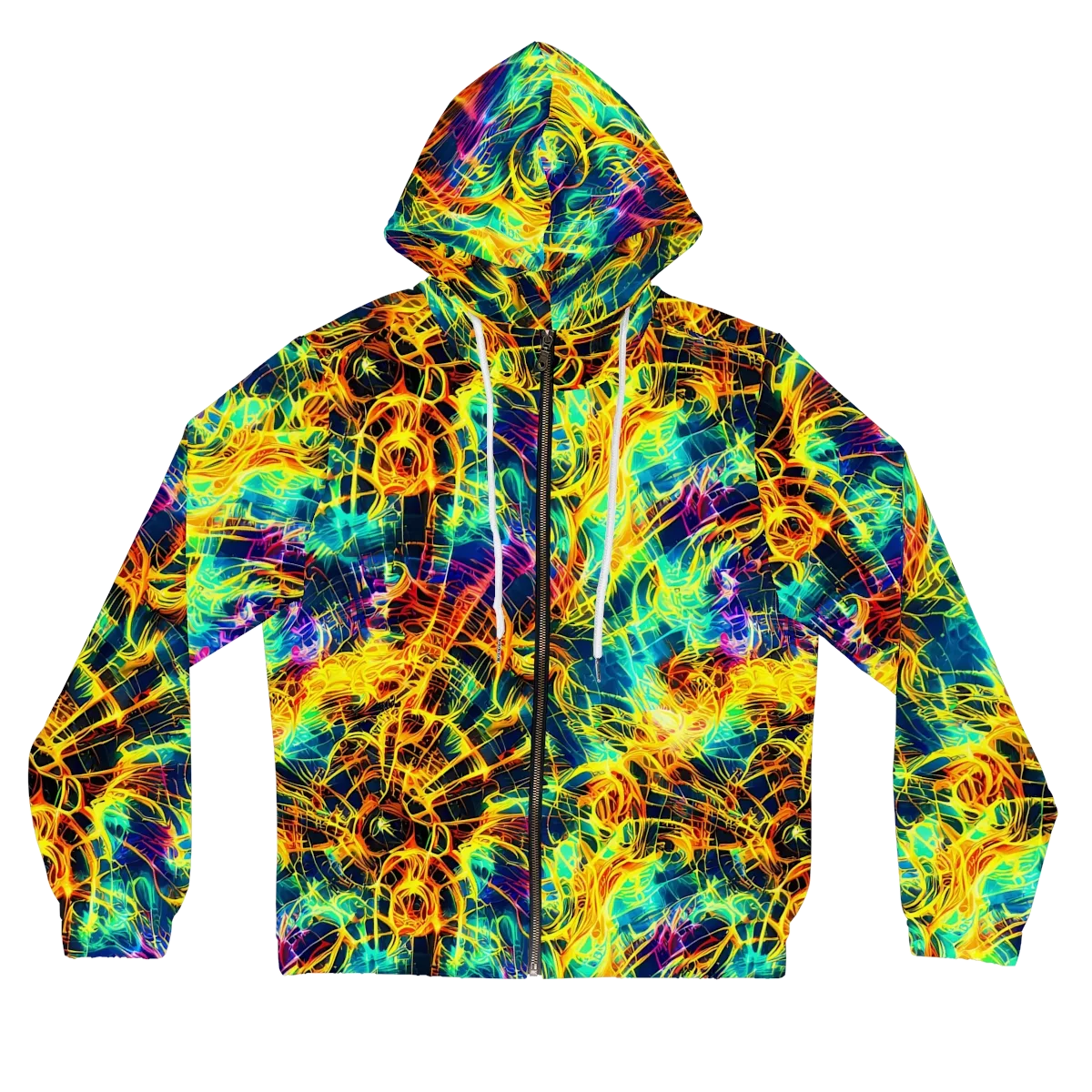 Kapp's Kaleidoscope on Women's Full-Zip Hoodie — Front