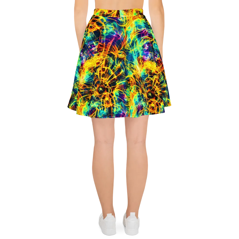Kapp's Kaleidoscope on Skater Skirt — Back
