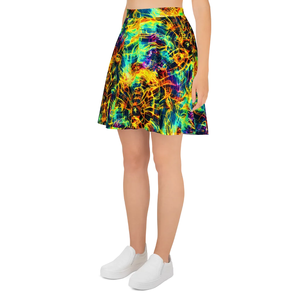 Kapp's Kaleidoscope on Skater Skirt — Left