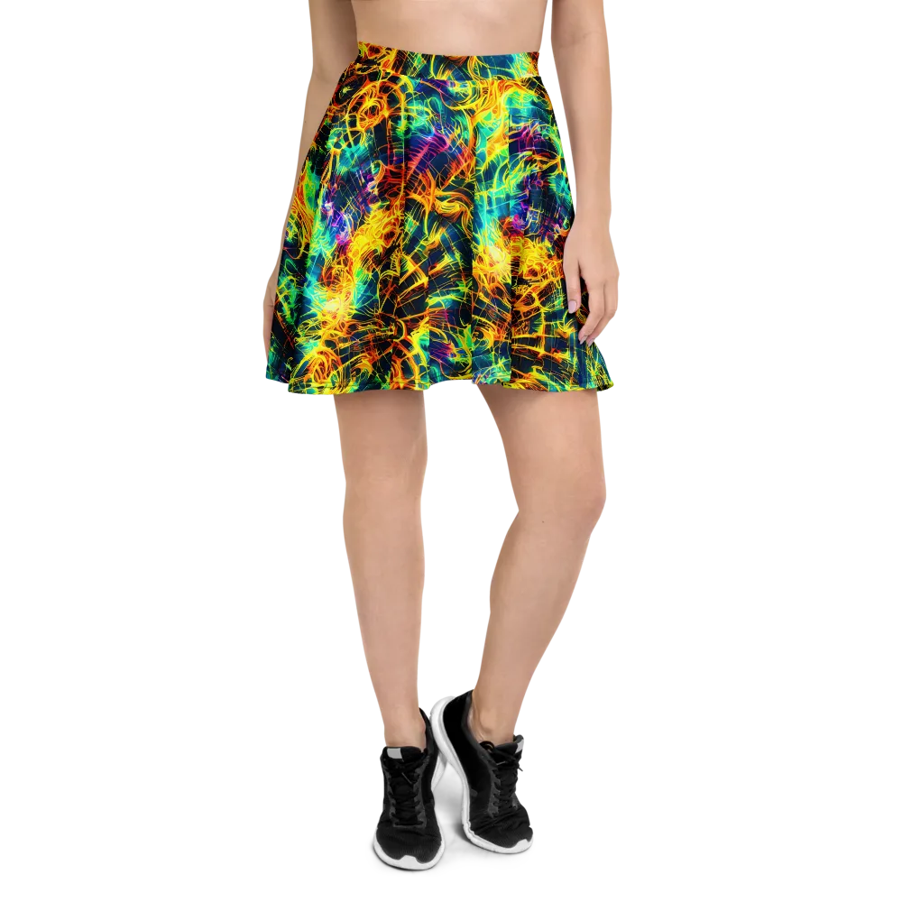 Kapp's Kaleidoscope on Skater Skirt — Front