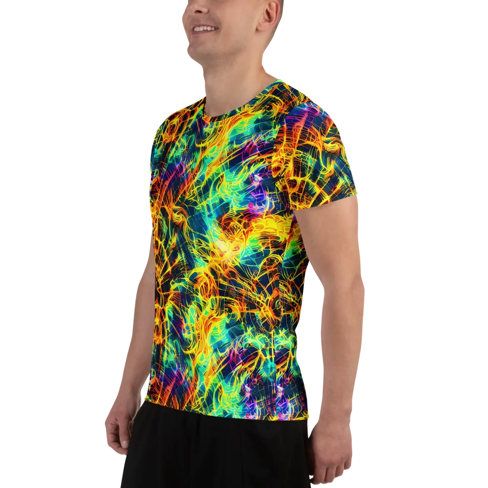 Kapp's Kaleidoscope on Men's Athletic T-Shirt — Left