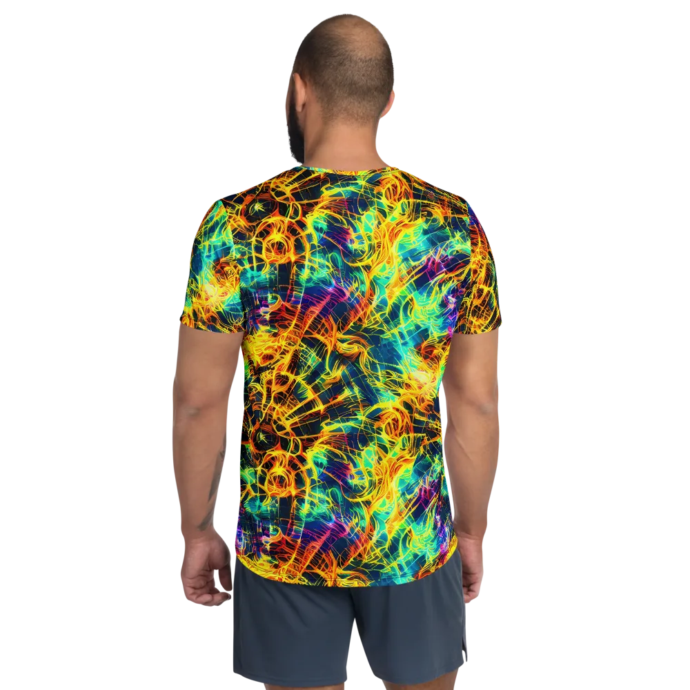 Kapp's Kaleidoscope on Men's Athletic T-Shirt — Back