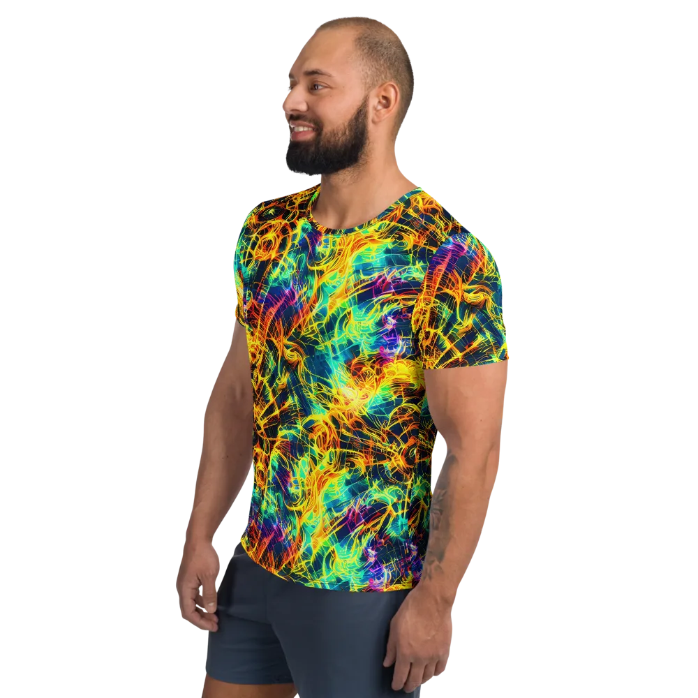 Kapp's Kaleidoscope on Men's Athletic T-Shirt — Left