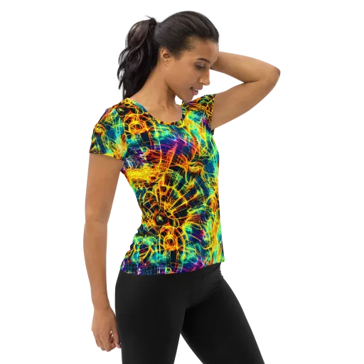 Kapp's Kaleidoscope on a Women's Athletic T-Shirt