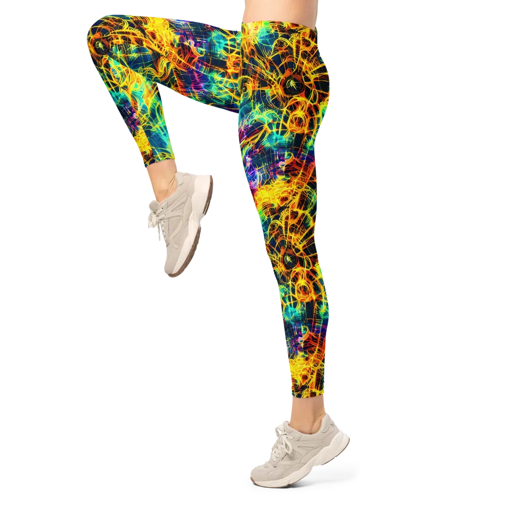 Kapp's Kaleidoscope on Leggings — Left